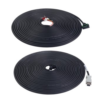Cable de motor y codificador de 10m(393,7") con kit de conectores para servomotor de 17 bits de la serie A6