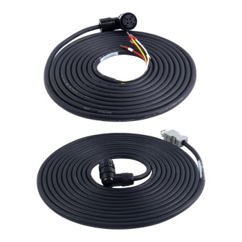 Kit de cable de motor y encoder de 5m(196,85") con conectores para servomotor de 17 bits series A6 y A6H