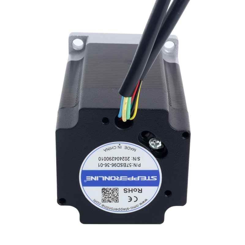 Motor BLDC 36V 3000RPM 0,45Nm 141W 5,40A 57x57x96mm - 57BSD96-36-01 | StepperOnline