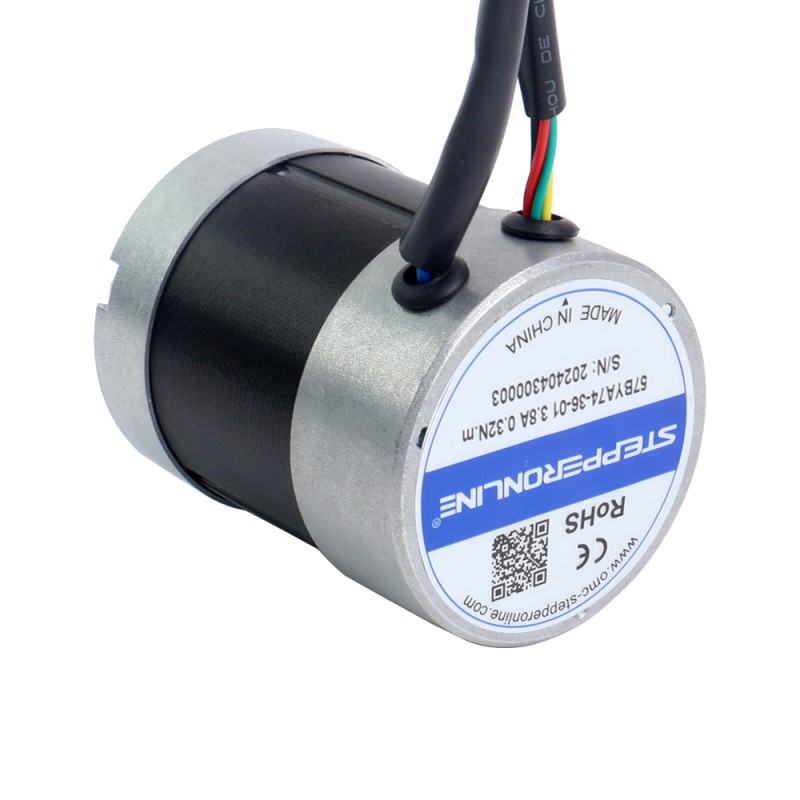 Motor BLDC, 36V, 3000RPM, 0,32Nm, 101W, 3,80A, Φ57x73,5mm - 57BYA74-36-01 | StepperOnline