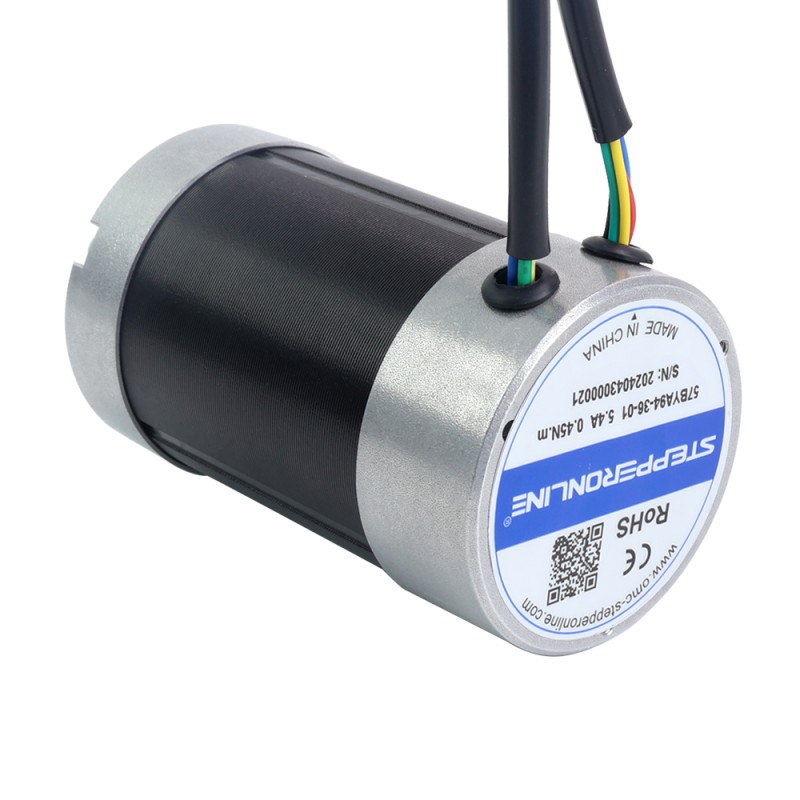 Motor BLDC, 36V, 3000RPM, 0,45Nm, 141W, 5,40A, Φ57x93,5mm - 57BYA94-36-01 | StepperOnline