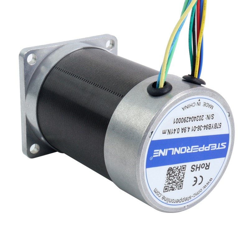 Motor BLDC, 36V, 3000RPM, 0,41Nm, 129W, 4,90A, 57x57x93,5mm - 57BYB94-36-01 | StepperOnline