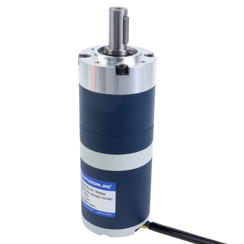 24V 200W 21RPM Motor DC sin Escobillas con Caja Reductora 67,00Nm(9487,98oz.in) 144,5:1 Caja Planetaria - M82B200-24P-30S/G82-144.5S1 | StepperOnline