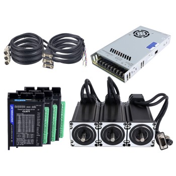 Kit de bucle cerrado Nema 23 de 3 ejes de la serie TS de 3,0Nm(424,83oz.in) con fuente de alimentación