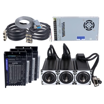 Kit de motor paso a paso de lazo cerrado TES Serie 3 Ejes 3,0Nm(424,83oz.in) Nema 23 con driver CL57TE