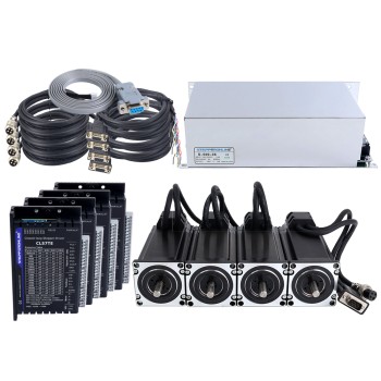 Kit de motor paso a paso de lazo cerrado TES Serie 4 Ejes 3,0Nm(424,83oz.in) Nema 23 con driver CL57TE