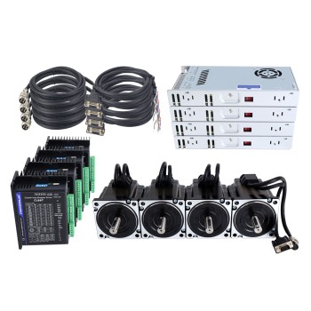 TS Series 4 Axis 4,30Nm(608,93oz.in) Nema 34 Kit de bucle cerrado con fuente de alimentación