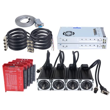 Kit CNC de Paso a Paso de Lazo Cerrado YS Series 4 Ejes V2.0 3,00Nm(424,83oz.in) Nema 23 con Cables 2,0m