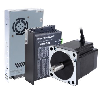 Kit CNC paso a paso de 1 eje motor paso a paso Nema 34 controlador y fuente de alimentación de 60V 8,0Nm(1132,89oz.in)