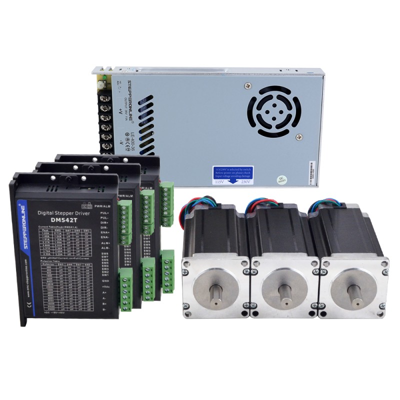 Kit de enrutador CNC de 3 ejes serie S 3.0Nm(425oz.in) Motor pasoA paso Nema 23 y Driver