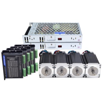 Kit de enrutador CNC de 4 ejes serie S 3.0Nm(425oz.in) Motor paso a paso Nema 23 y Driver