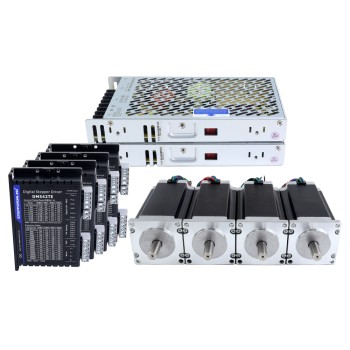 Kit CNC enrutador de 4 ejes serie TES 3,0Nm(424,83oz.in) Motor paso a paso Nema 23 y controlador DM542TE