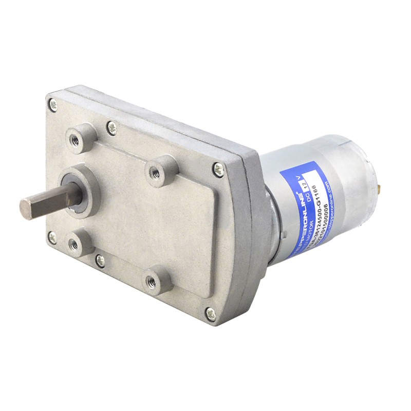 Motorreductor cepillado de 12V CC 60 kg.cm/3,5RPM con caja de cambios de dientes rectos rectangulares 1166:1