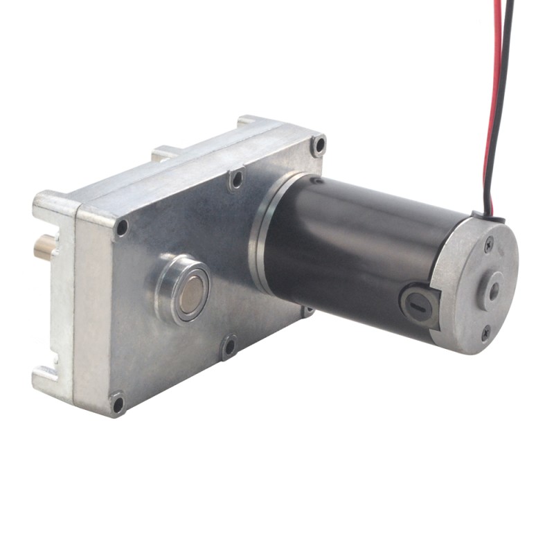 Motor de engranajes cepillado de 12V CC 160kg.cm/9RPM con caja de engranajes de dientes rectos rectangulares de 390:1
