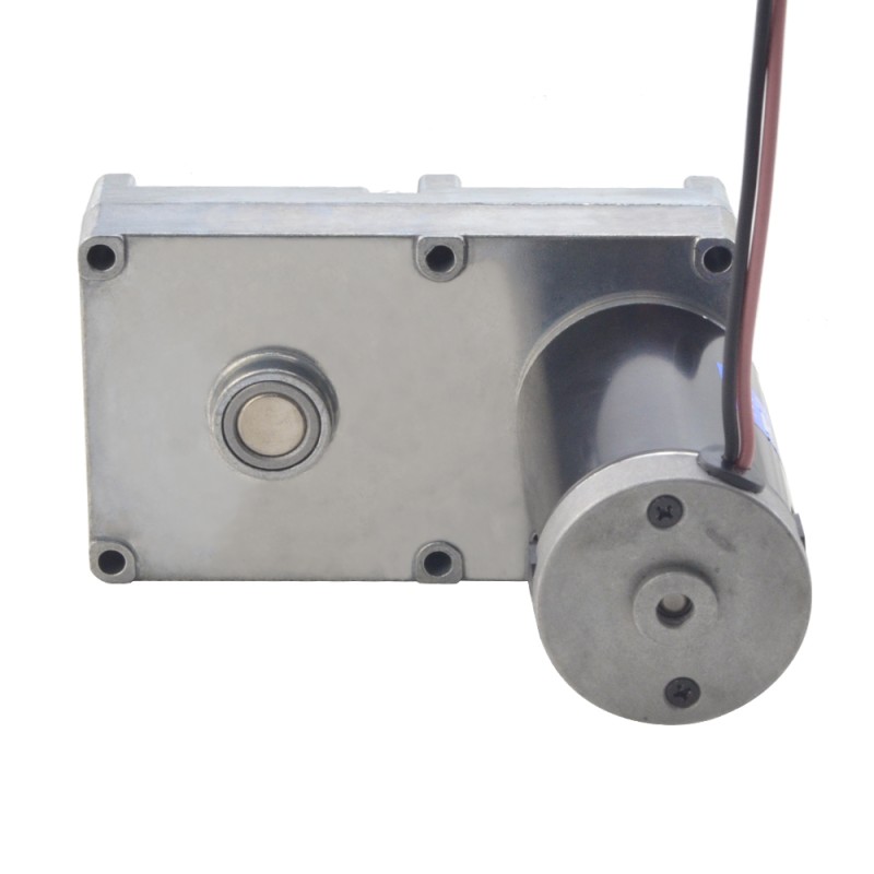 Motor de engranajes cepillado de 12V CC 160kg.cm/9RPM con caja de engranajes de dientes rectos rectangulares de 390:1