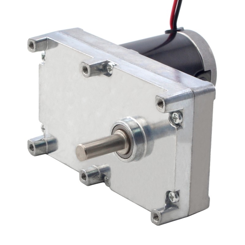 Motor de engranajes cepillado de 12V CC 160kg.cm/9RPM con caja de engranajes de dientes rectos rectangulares de 390:1