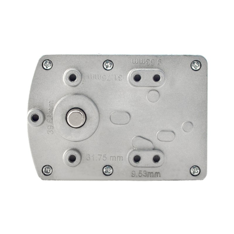 Motorreductor cepillado de 24V CC 7kg.cm/100RPM con caja de cambios de dientes rectos rectangulares 36:1