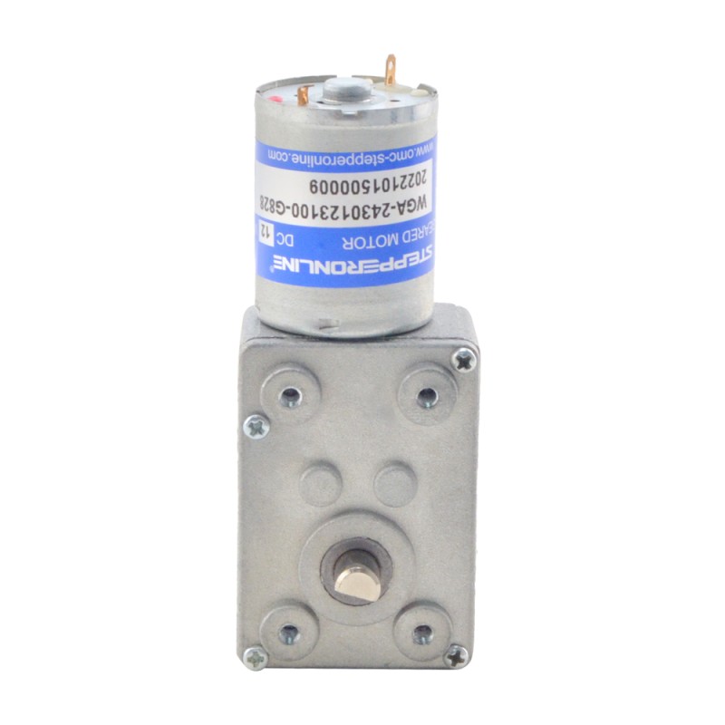 Motorreductor cepillado de 12V CC 3kg.cm/3RPM con caja de engranajes helicoidales 828:1