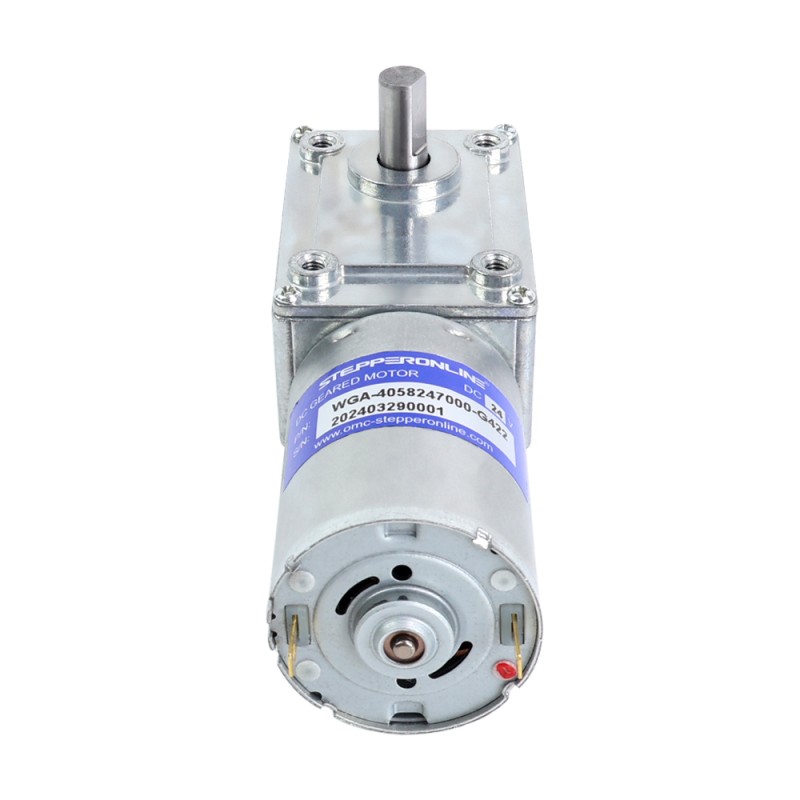 Motorreductor cepillado de 24V CC 30Kg.cm/12RPM con caja de engranajes helicoidales 422:1 - WGA-4058247000-G422 | StepperOnline