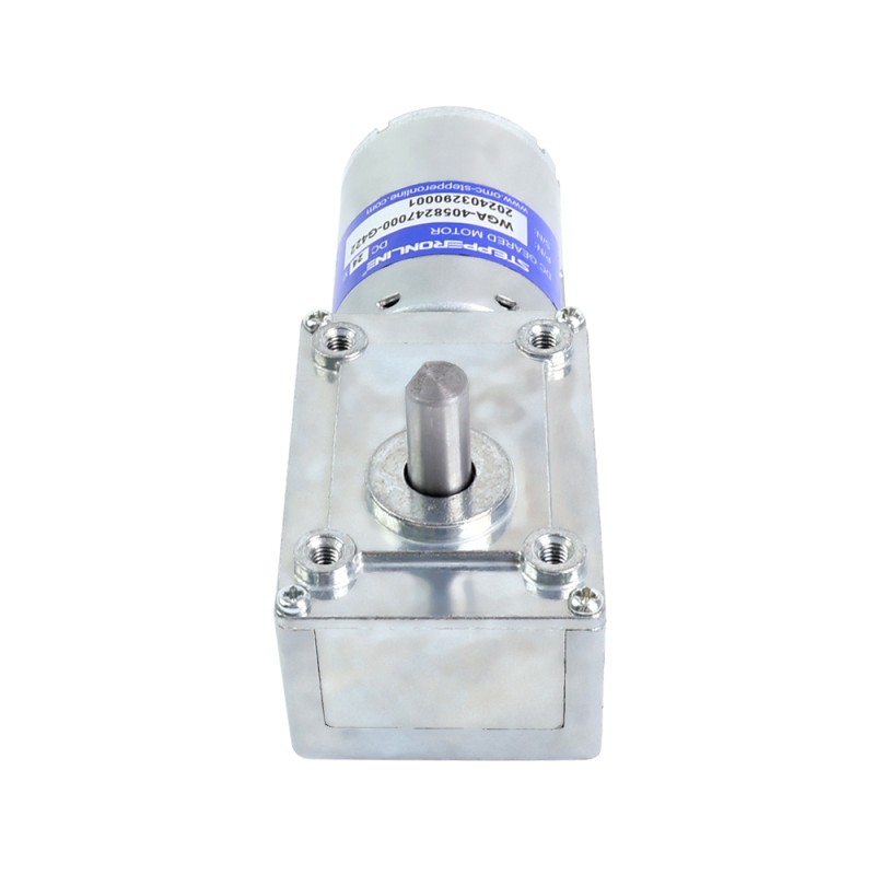 Motorreductor cepillado de 24V CC 30Kg.cm/12RPM con caja de engranajes helicoidales 422:1 - WGA-4058247000-G422 | StepperOnline