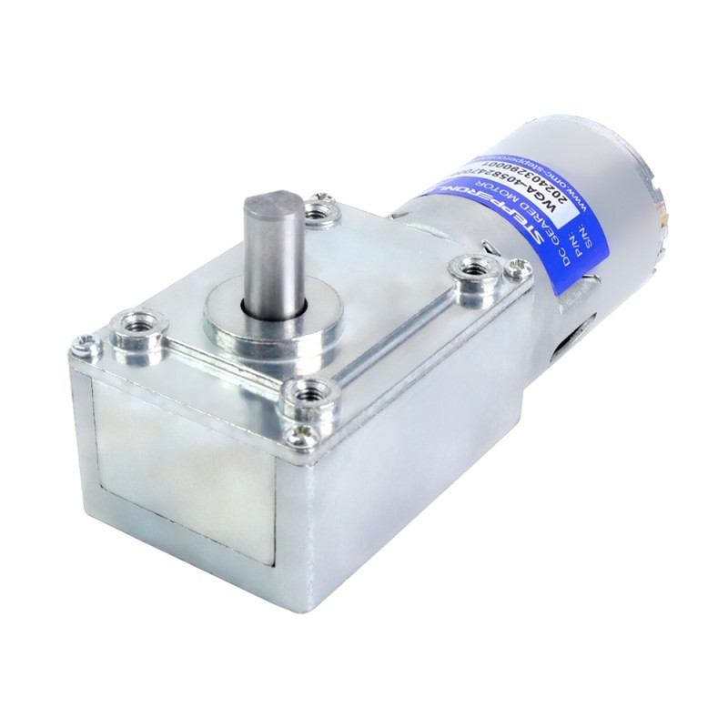 Motorreductor cepillado de 24V CC 30Kg.cm/12RPM con caja de engranajes helicoidales 422:1 - WGA-4058247000-G422 | StepperOnline