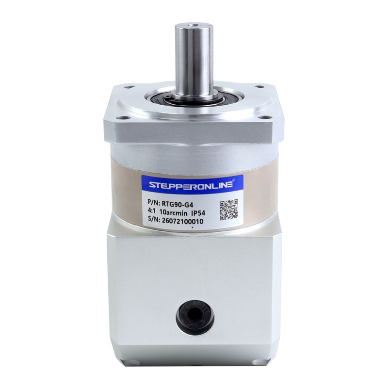 Reductor planetario angular RTG Serie 90 mm 4:1 con holgura 10arc-min para motores servo - RTG90-G4 | StepperOnline