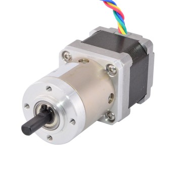 Motor paso a paso Nema 14 Bipolar L=34mm con relación de transmisión 51:1 Reductor planetario