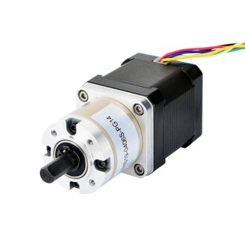 Motor paso a paso Nema 17 Unipolar L=48mm con relación de transmisión 14:1 Reductor planetario