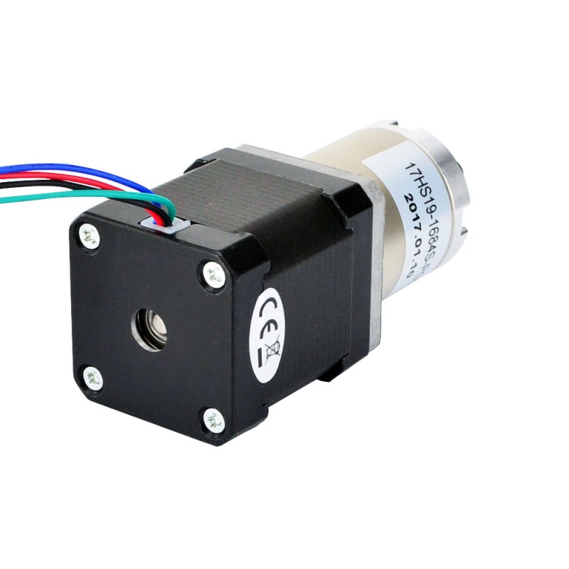 Motor pasoA paso Nema 17 Bipolar L=48mm con relación de transmisión 51:1 Reductor planetario