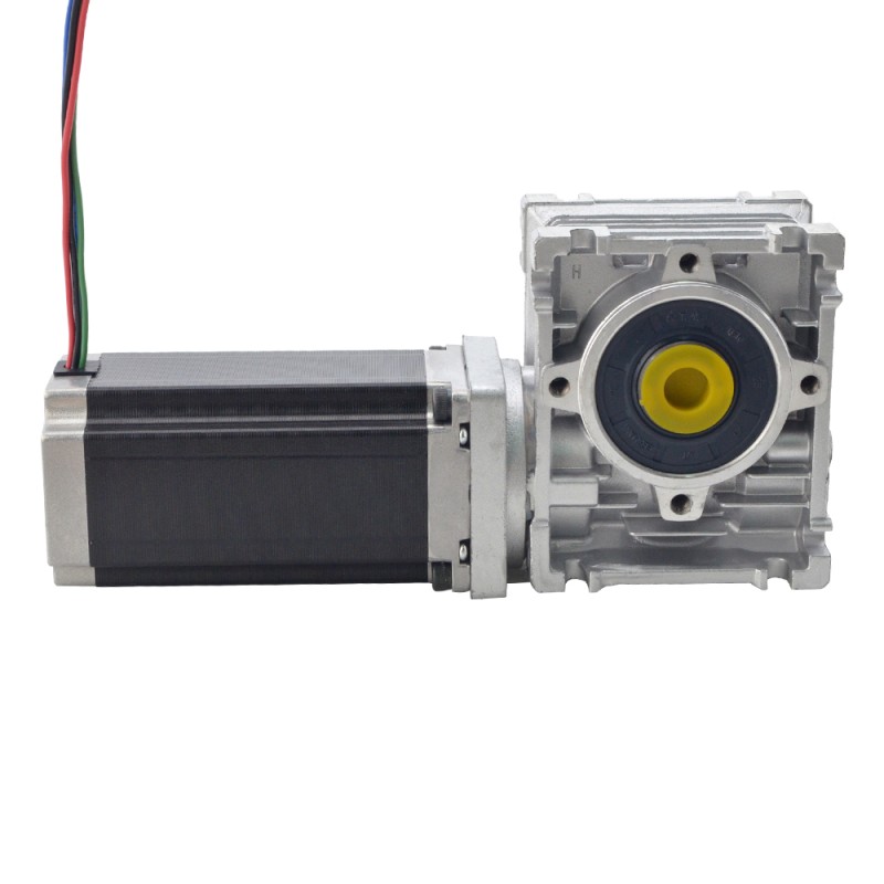 Motor Nema 23 L=113mm Relación de transmisión 7.5:1 Caja de engranajes helicoidales NMRV30