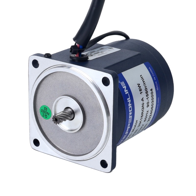 15W 110VAC 60Hz 3-51,67RPM 2,01Nm(284,64oz.in) Brida 70mm Motor de velocidad variable de CA monofásico con caja de cambios rectos - 3IK15RGN-A/3GN30K | StepperOnline