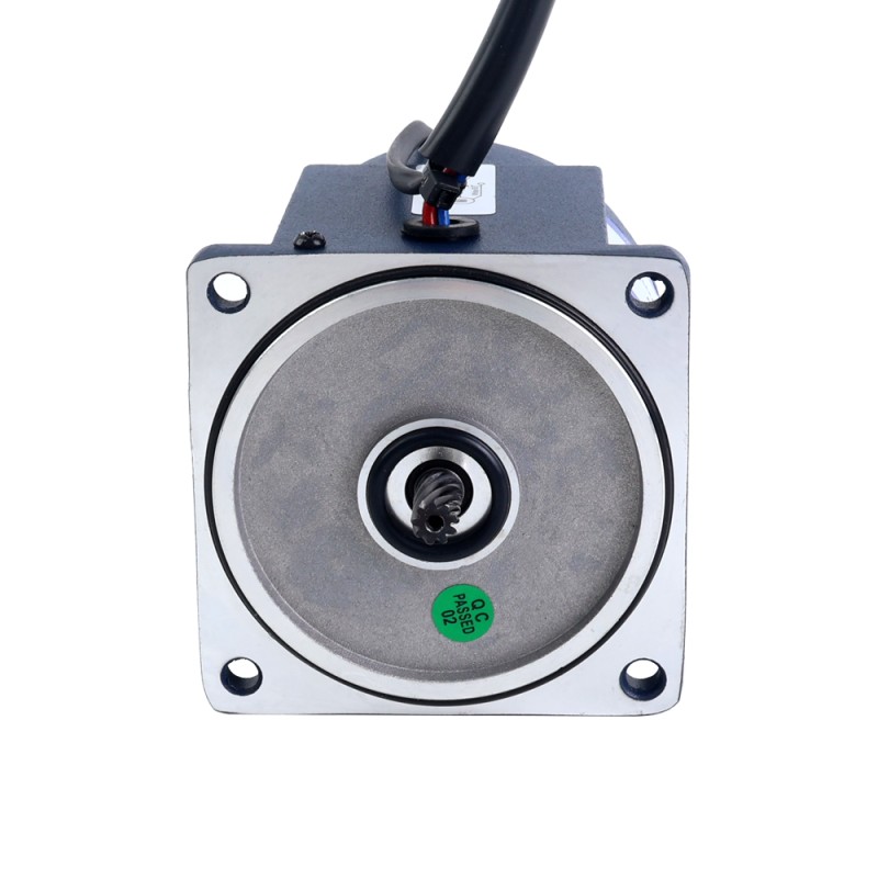 25W 220VAC 50Hz 9-135RPM 1,30Nm(184,09oz.in) Brida 80mm Motor de velocidad variable de CA monofásico con caja de cambios en ángulo recto - 4IK25RGN-C/4GN10RC | StepperOnline