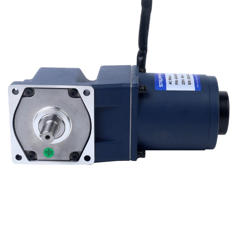25W 110VAC 60Hz 0,5-8,61RPM 16,00Nm(2265,76oz.in) Brida 80mm Motor de velocidad variable de CA monofásico con caja de cambios en ángulo recto - 4IK25RGN-A/4GN180RT | StepperOnline