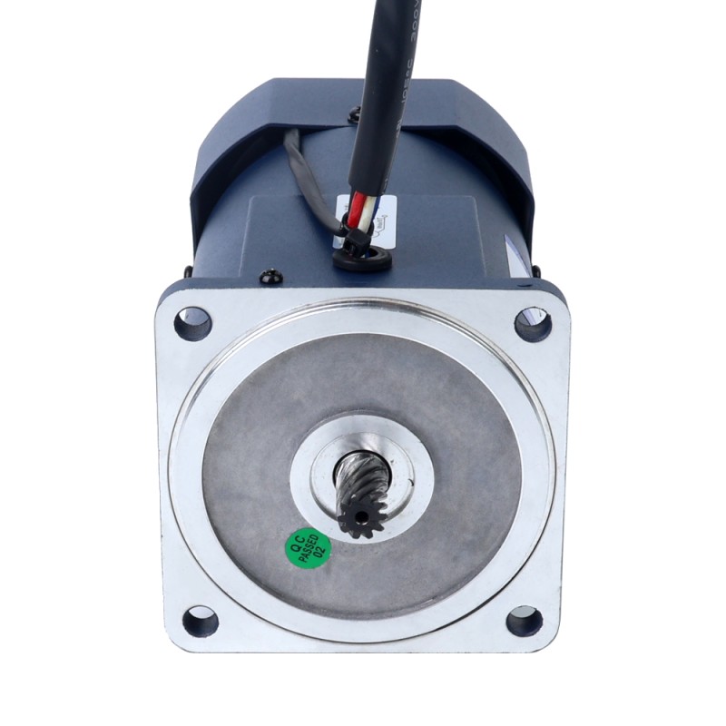 120W 220VAC 50Hz 4,5-67,5RPM 12,00Nm(1699,32oz.in) Brida 90mm Motor de velocidad variable de CA monofásico con caja de cambios en ángulo recto - 5IK120RGU-CF/5GU20RC | StepperOnline