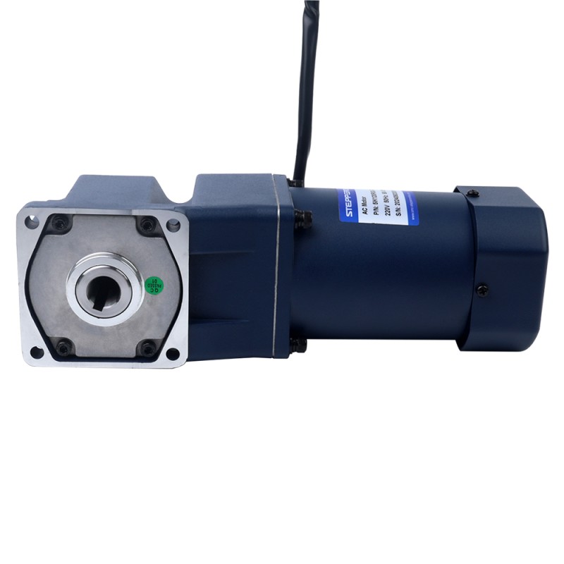 120W 220VAC 50Hz 4,5-67,5RPM 12,00Nm(1699,32oz.in) Brida 90mm Motor de velocidad variable de CA monofásico con caja de cambios en ángulo recto - 5IK120RGU-CF/5GU20RC | StepperOnline