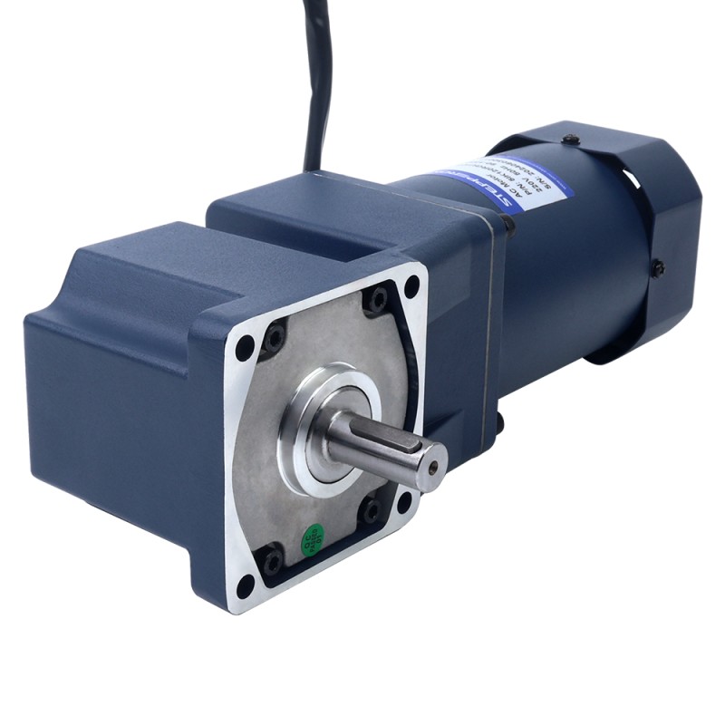 120W 220VAC 50Hz 9-135RPM 6,20Nm(877,98oz.in) Brida 90mm Motor de velocidad variable de CA monofásico con caja de cambios en ángulo recto - 5IK120RGU-CF/5GU10RT | StepperOnline