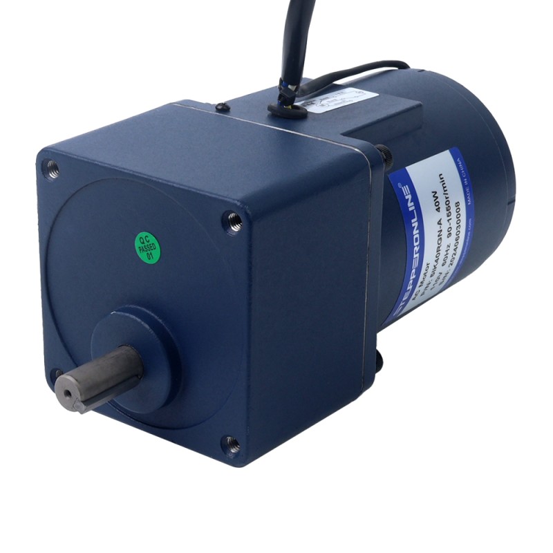 40W 220VAC 50Hz 3-45RPM 6,43Nm(910,56oz.in) Brida 90mm Motor de velocidad variable de CA monofásico con caja de cambios rectos - 5IK40RGN-C/5GN30K | StepperOnline