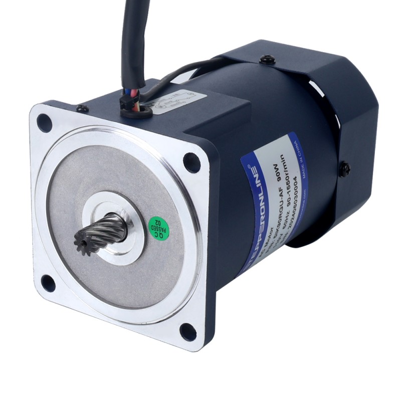 90W 110VAC 60Hz 0,5-8,61RPM 40,00Nm(5664,4oz.in) Brida 90mm Motor de velocidad variable de CA monofásico con caja de cambios en ángulo recto - 5IK90RGU-AF/5GU180RC | StepperOnline
