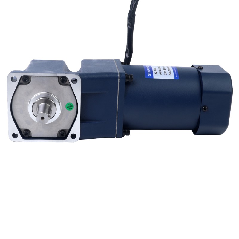 90W 220VAC 50Hz 9-135RPM 4,60Nm(651,41oz.in) Brida 90mm Motor de velocidad variable de CA monofásico con caja de cambios en ángulo recto - 5IK90RGU-CF/5GU10RT | StepperOnline