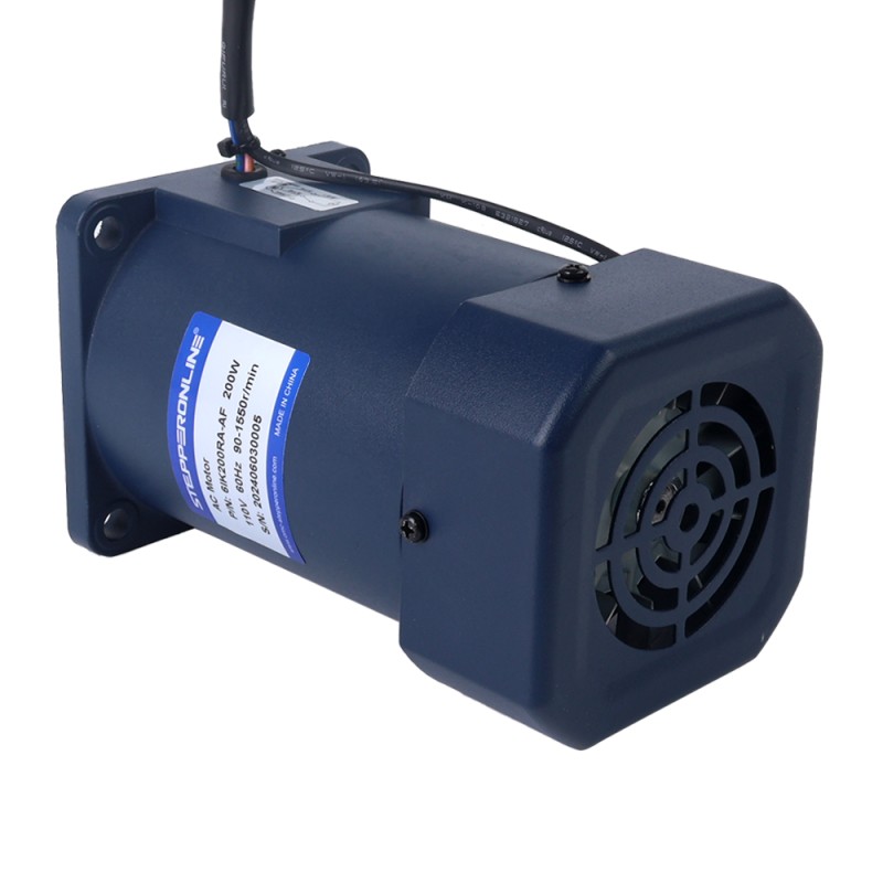 200W 110VAC 60Hz 90-1550RPM 1,20Nm(169,93oz.in) Brida 104mm Motor de velocidad variable CA monofásico - 6IK200RA-AF | StepperOnline