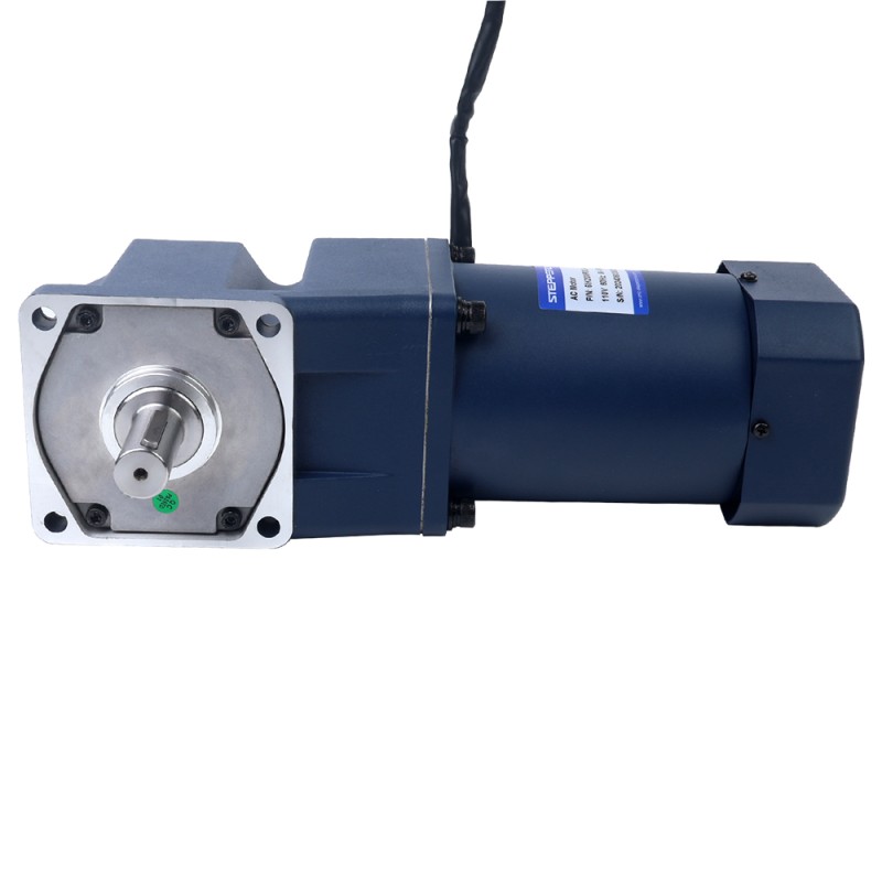 200W 110VAC 60Hz 0,9-15,5RPM 60,00Nm(8496,6oz.in) Brida 104mm Motor de velocidad variable de CA monofásico con caja de cambios en ángulo recto - 6IK200RGU-AF/6GU100RT | StepperOnline