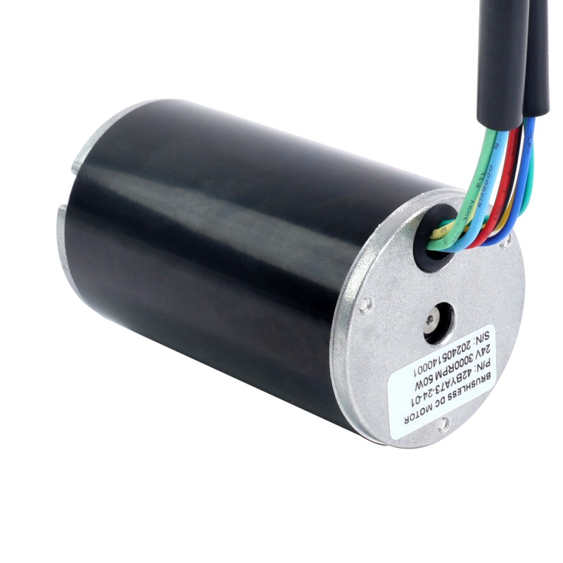 24V 3000RPM 0,16Nm 50W 3,30A Φ42x73mm Motor BLDC - 42BYA73-24-01 | StepperOnline