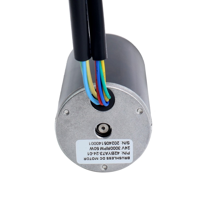 24V 3000RPM 0,16Nm 50W 3,30A Φ42x73mm Motor BLDC - 42BYA73-24-01 | StepperOnline
