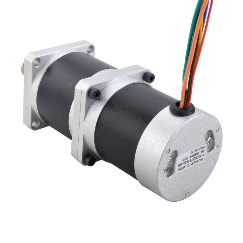 24V 172W 70RPM Geared Brushless DC Motor 17.63Nm(2496.61oz.in) 50:1 Caja de cambios de alta precisión
