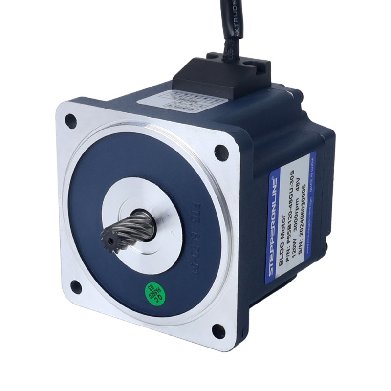 Motor CC sin escobillas con engranaje de 48V 120W 600RPM 1,55Nm(219,50oz.in) Caja de engranajes rectos 5:1 - F55B120-48GU-30S/5GU5KB | StepperOnline