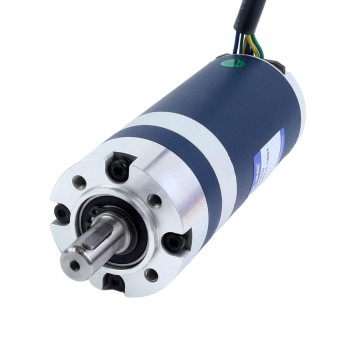 24V 60W 579RPM Motor DC sin Escobillas con Caja Reductora 0,90Nm(127,45oz.in) 5,18:1 Caja Planetaria