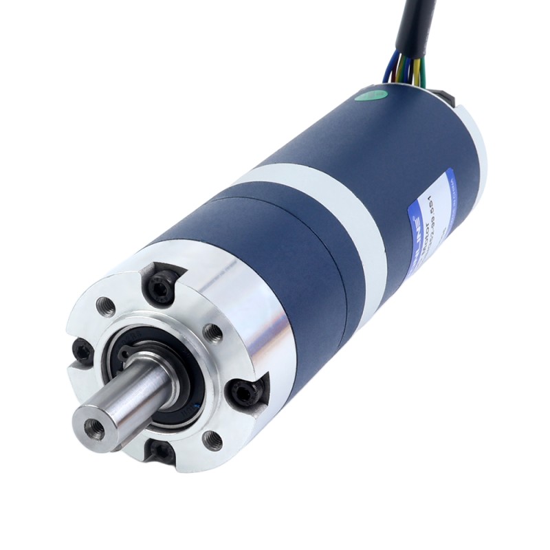 24V 60W 30,1RPM Motor DC sin Escobillas con Caja Reductora 13,80Nm(1954,24oz.in) 99,5:1 Caja Planetaria - M52B60-24P-30S/G52-99.5S1 | StepperOnline