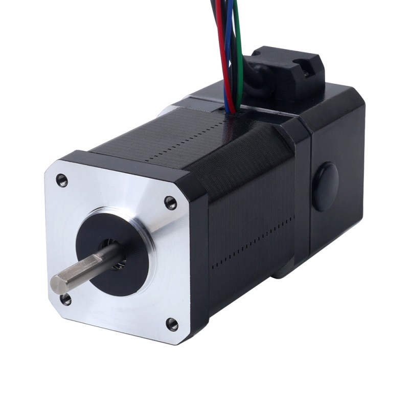 Motor paso a paso Nema 17 de 0,72Nm(101,96oz.in) con freno electromagnético de 24V 3,7W - 17HS24-2004D-B070 | StepperOnline
