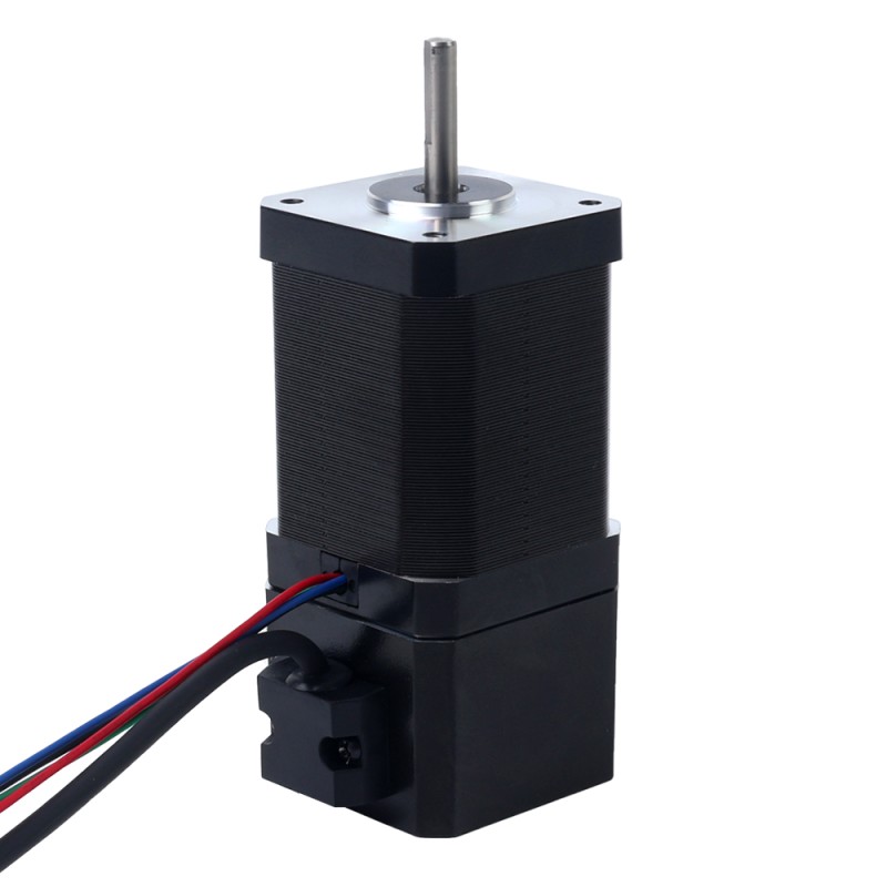 Motor paso a paso Nema 17 de 0,72Nm(101,96oz.in) con freno electromagnético de 24V 3,7W - 17HS24-2004D-B070 | StepperOnline