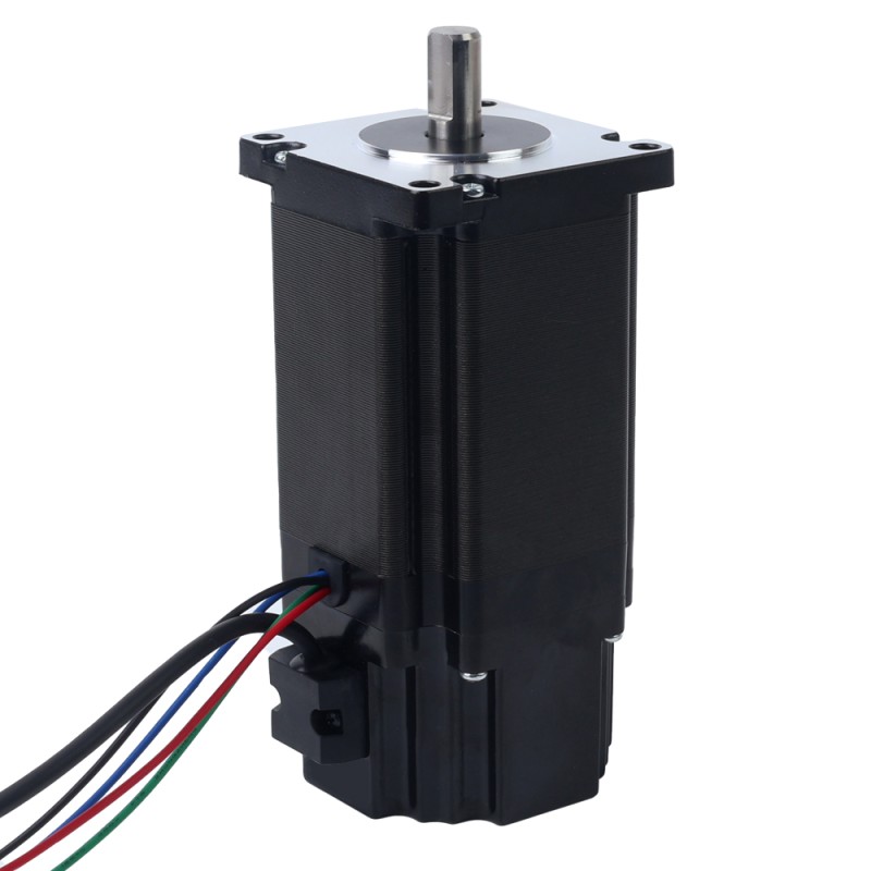 Motor paso a paso Nema 24 de 3,0Nm(424,83oz.in) con freno electromagnético de 24V 4,5W - 24HS34-5004D-B280 | StepperOnline